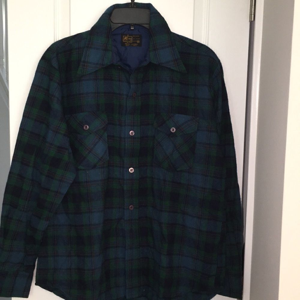 Kmart Retro old school wool blend winter shirt M